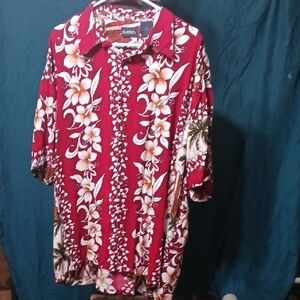 Puritan Red Floral Casual Shirt